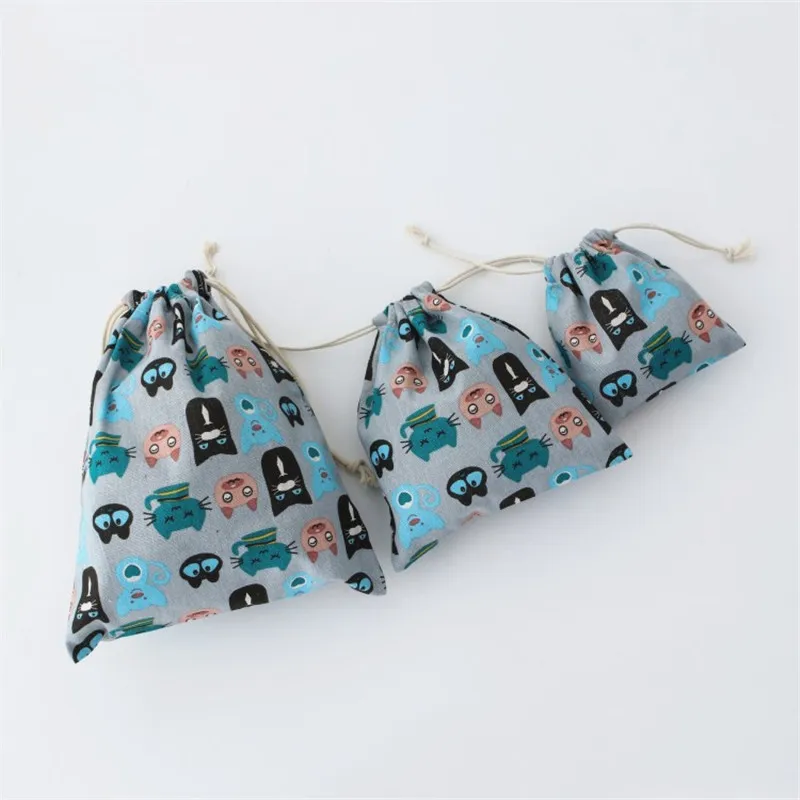 Новая многоразовая Хлопковая сумка для покупок на шнурке для женщин и мужчин, сумка для путешествий, сумка для хранения, экологичный мешок из хлопка