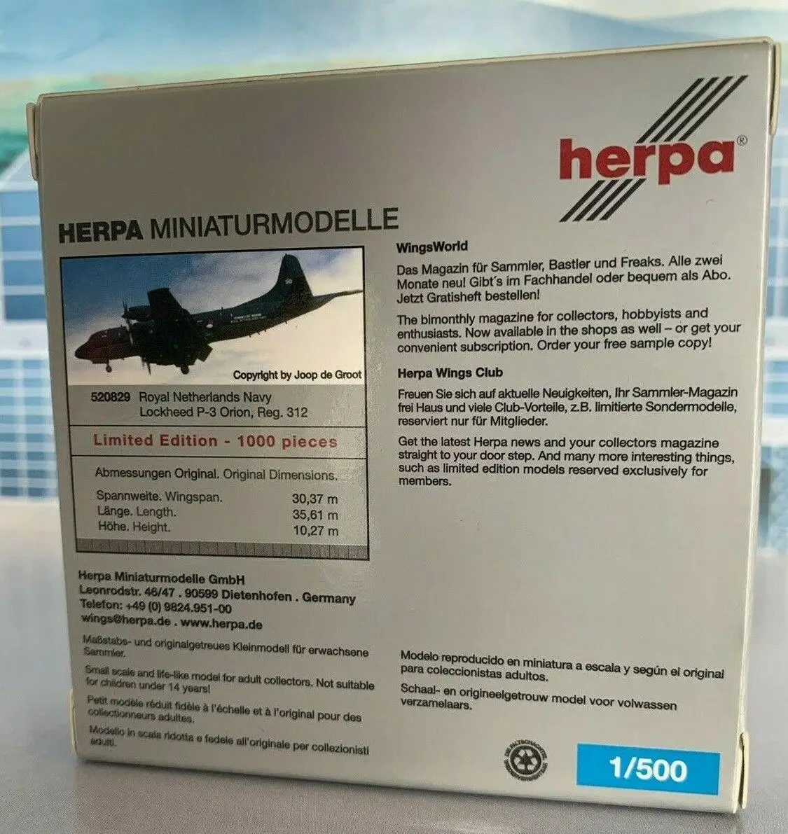 Herpa Roya Nethertands Nary Lockheed P-3 Orion Naval Ar станция валкенбург 1/500 литье под давлением модель самолета