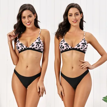 

#Z25 Leopard Print Bikini Push Up Swimwear Women Pad Micro Swimwear Swimsuit Beachwear Bikini Set Traje De Baño Mujer Biquini