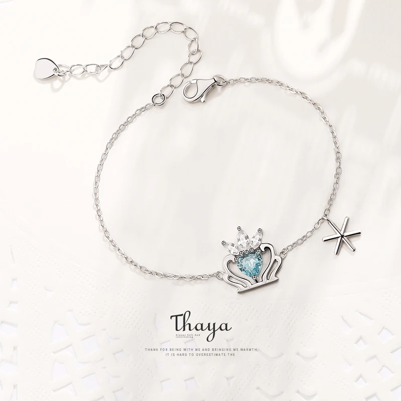 

Fairy Tale Series Thaya S925 Sterling Silver Queen Jewelry Silver Charms Bracelet & Bangles Queen Crown Bracelet For Women