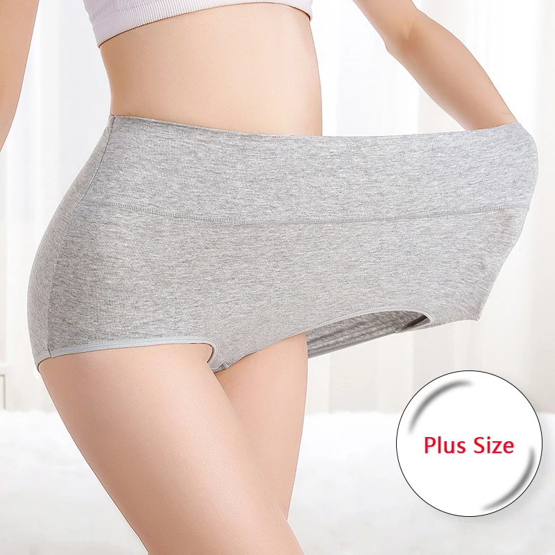 M XXXL Хлопковые женские трусы большого размера нижнее белье с завышенной талией