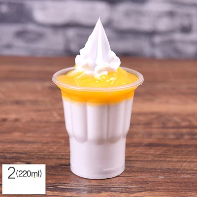 220ml model 2 Моделирование чашка для мороженого Фруктового мороженого модель холодного напитка подсолнухи реквизит пустышка еда пластик дисплей еда модель Искусственный Лед Крем образец - Цвет: 220ml model 2
