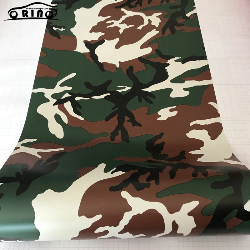 Army Green Black White Vinyl Film Wrap-6