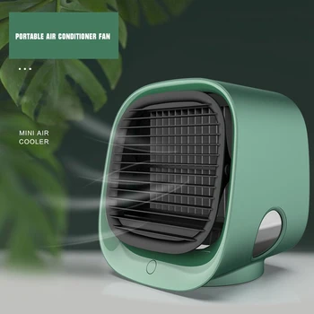 

New Summer Mini Portable Air Conditioner Multi-function Humidifier Purifier USB Desktop Air Cooler Fan Whit 5V Water Tank Home