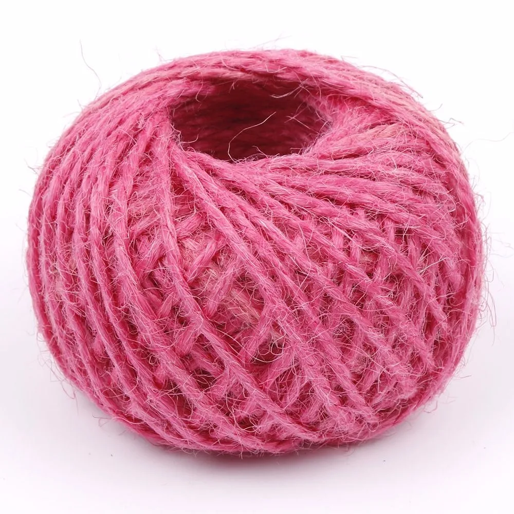 Pink DIY упаковка пеньковая веревка ручная работа Асса метки фото стены декоративные тканые 98ft 1 рулон пеньковая веревка 30 м натуральный Мешковина джутовый шнур-шпагат - Цвет: Pink