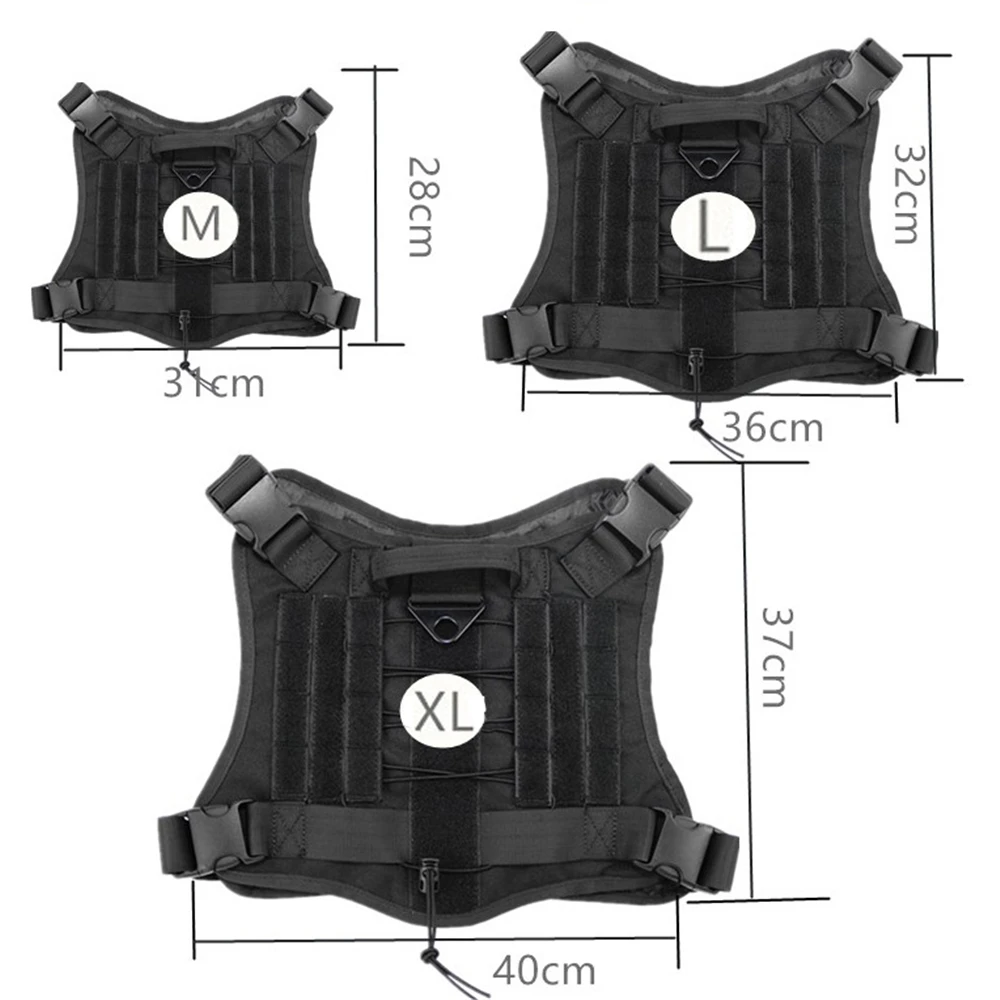 Военная тактика, жилет для средних и больших собак, сумка для переноски, камуфляж, нагрудный ремень, регулируемый, для домашних животных, походный рюкзак, на открытом воздухе, нейлоновый ремень