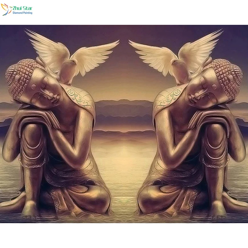 diy Diamond Painting Cross Stitch buddha Square Diamond Embroidery 5D Diamond Mosaic Needlework Patterns Rhinestone home decor