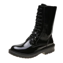 Женская кожаная обувь; Ботильоны на каблуке; женская обувь до середины икры на плоской подошве; женские ботинки на платформе; осенние мотоботы; резиновая обувь