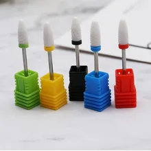 Новые керамические насадки для полировки ногтей щипчики для ногтей сверло для маникюрного станка набор сверл с бриллиантовой крошкой резак электрические инструменты для дизайна ногтей