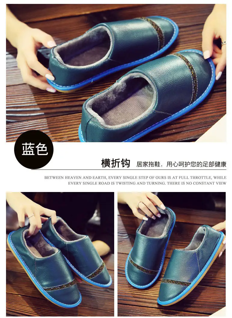 Genuine leather shoes for men home slippers flat natural rubber slippers male High quality unisex fur shoes chaussures hommes