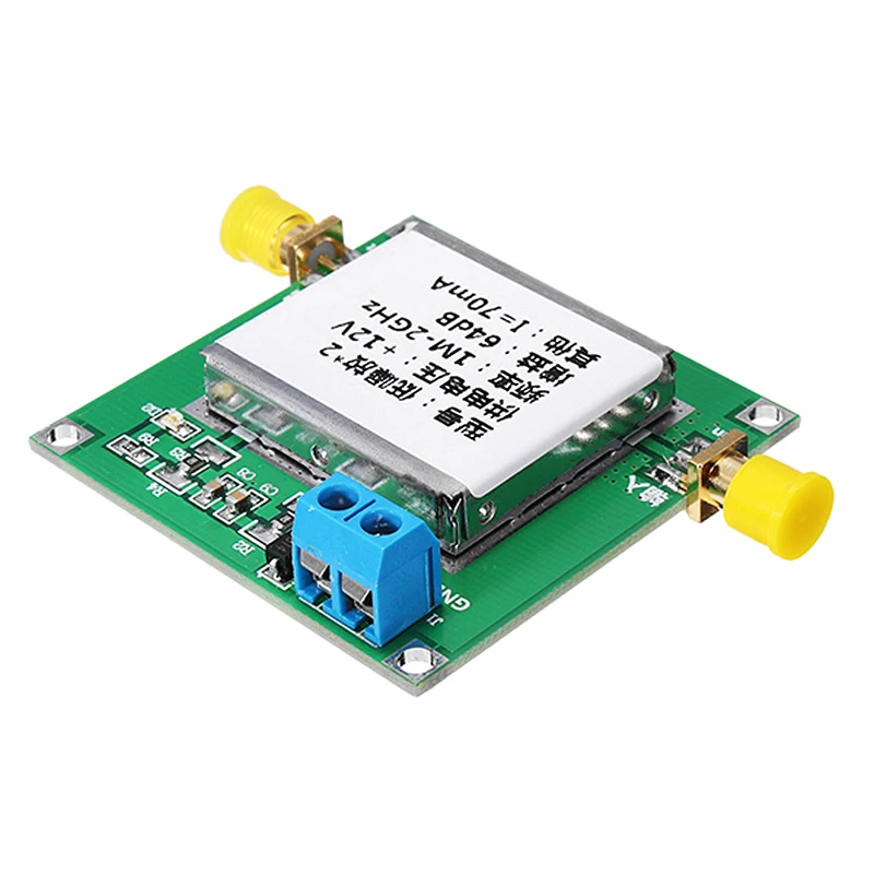 AAAE Top-0.1-2GHz 64dB усиления широкополосный усилитель РЧ доска низкий уровень шума усилитель LNA модуль