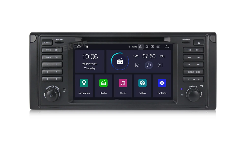 Sale MEKEDE PX5 7"HD IPS 8 Core Android 9.0 GPS Navigation Car DVD Player for BMW E39 5 Series/M5 1997-2003 with DSP RDS Canbus 27