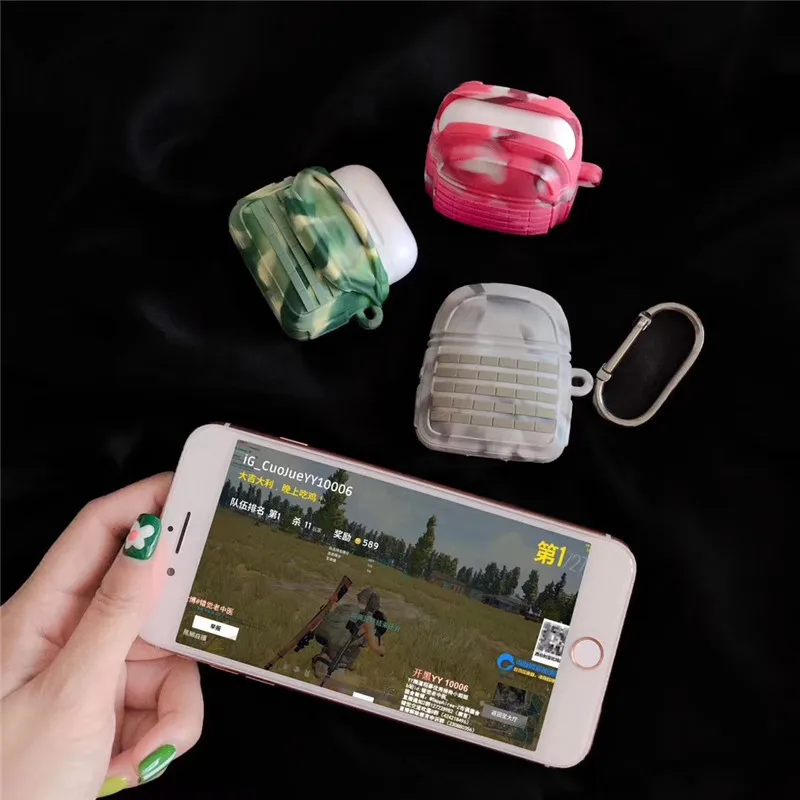 3 шт./компл. Pubg гарнитура для Airpods защитный чехол косплей реквизит Airpods 1 2 Bluetooth уровень три упаковки чехол для гарнитуры