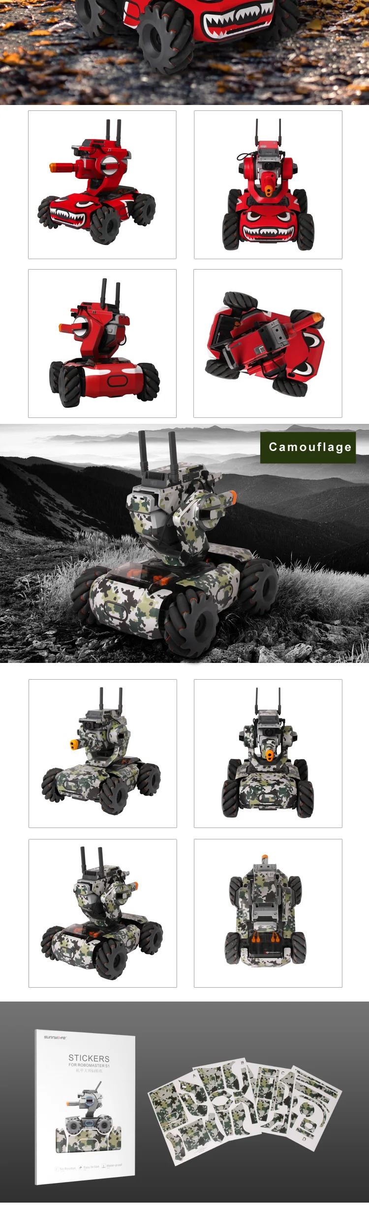 Sunnylife защитная пленка Переводные картинки для кожи DJI RoboMaster S1