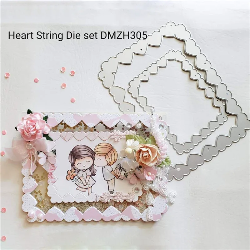 

Naifumodo Heart String Dies Fame Metal Cutting Dies Scrapbooking Card Making Embossing Stencil DieCut Template New 2019 Craft