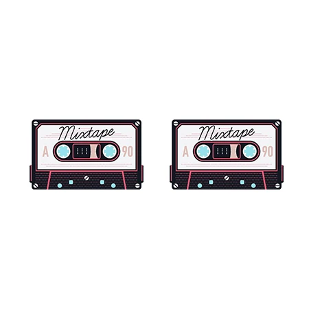 Новые роликовые коньки акриловые серьги рекордер акриловые серьги Mixtape эпоксидные усадки Серьги Подарки - Окраска металла: 6