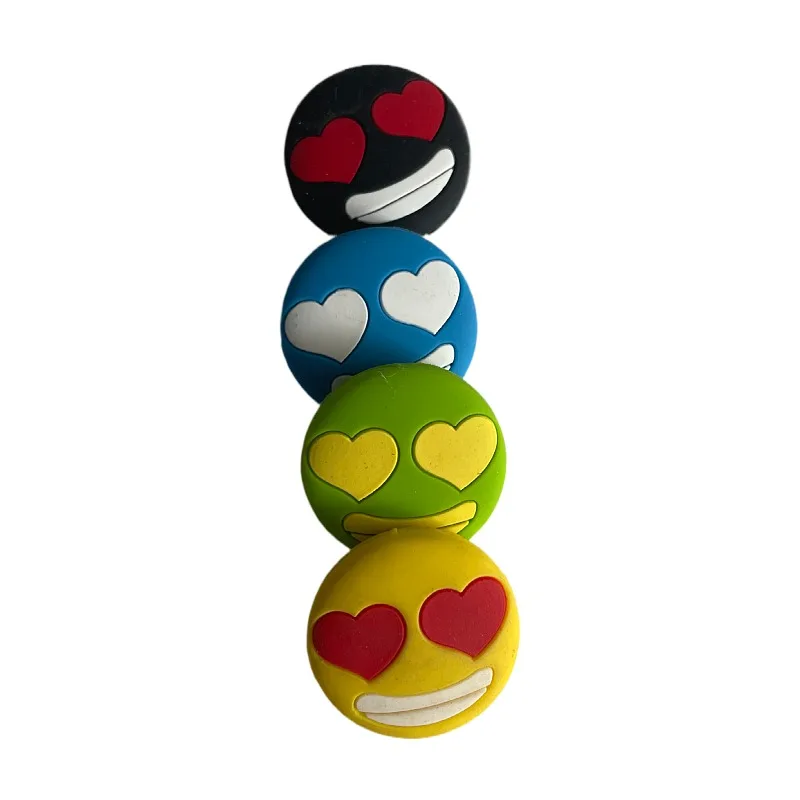 Cartoon Faces Silicone Tennis Damper Shock Absorber to Reduce Tenis Racquet Vibration 10Pcs tennis racket shock absorber