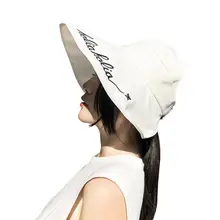 Женская милая Солнцезащитная шляпа, лаконичная, дышащая, для путешествий, защита от солнца, одноцветная, многоцветная