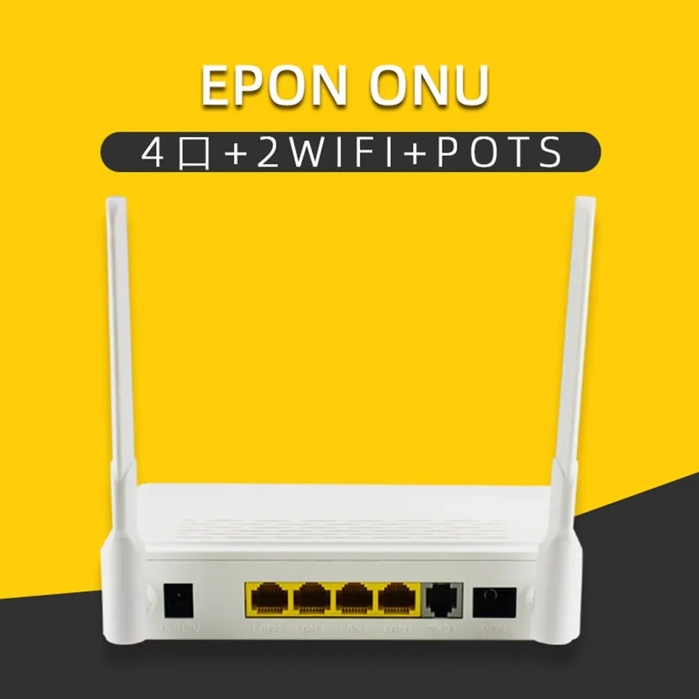 Четырехпортовый EPON ONU терминал с 1G3F+ wifi+ POTS голосовое применение к FTTH режиму мини волоконно-оптический модем роутер прошивка