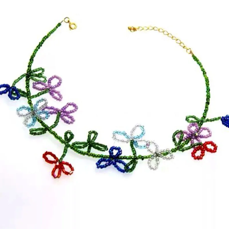 Галстук бабочка с цветочным узором в форме бабочки милое Простое Ожерелье чокер