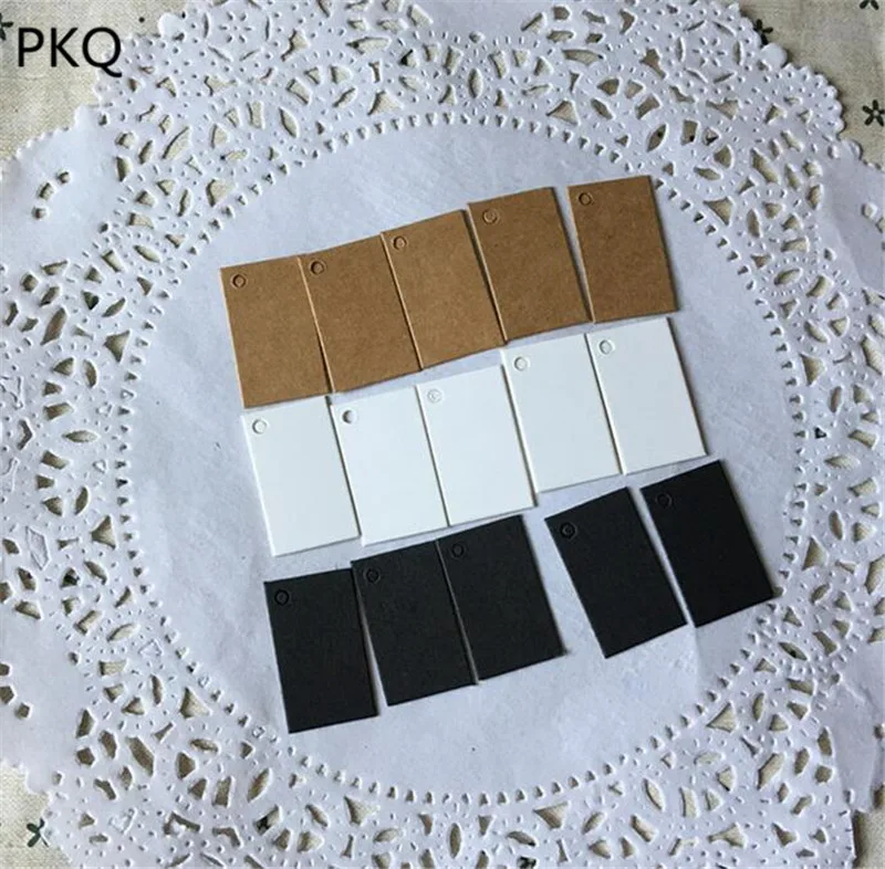 

100pcs 1.5*2.5cm 350gsm Kraft Paper Packing Label Wedding Party Label Price Gift Cards baking price tags/gift tags/labels
