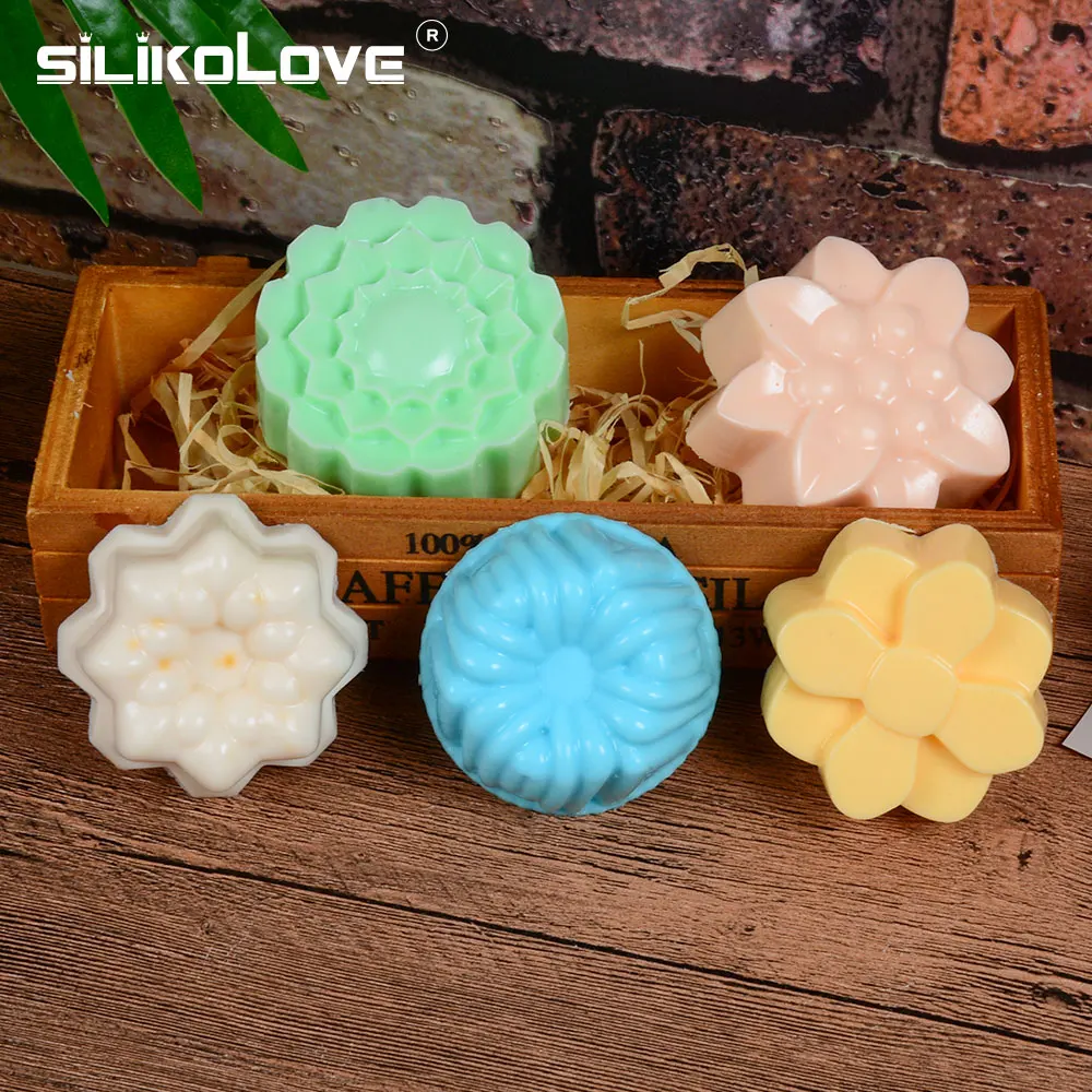 SILIKOLOVE 6 полости силиконовые формы в виде цветка DIY ручной работы ремесло 3D мыло формы для мыла делая формы