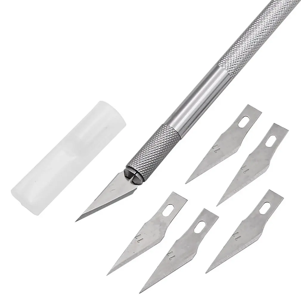 

Carving Metal Scalpel Knife Tools Kit Non-Slip Blades Mobile Phone PCB DIY Repair Hand Tools