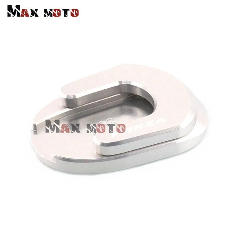 Silver Для HONDA Forza300 Forza250 Forza125 MF13 Forza 300 200 125 Мотоцикл с ЧПУ боковая откидная подножка подставка удлинитель Pad - Цвет: Silver