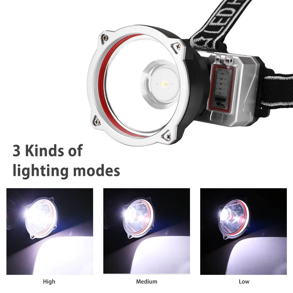Outdoor hunting lamp searchlight 5000lm LED USB Rechargeable Headlamp Super Bright Flashlight Headlight Spotlight