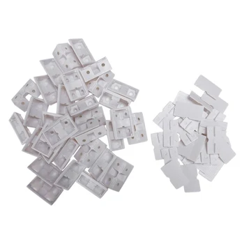 

30pcs Shelf Cabinet 90 Degree Plastic Corner Braces Angle Brackets White