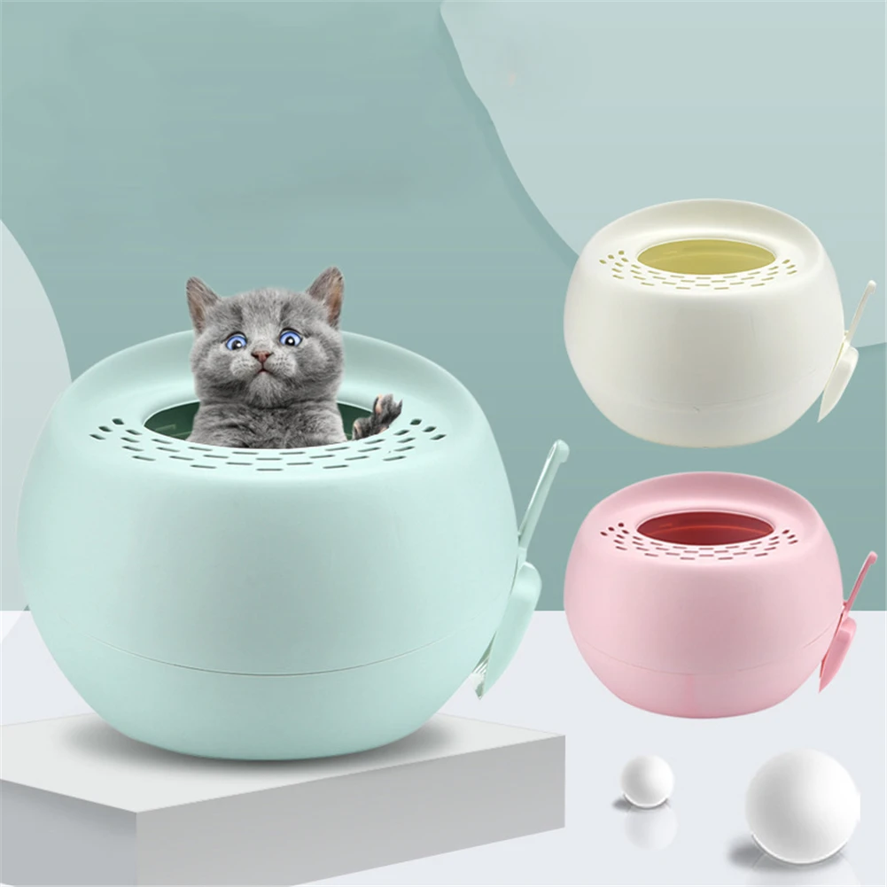 

Cat Litter Box With Scoop Shovel Top-Entry Plastic Clean Waste Bedpan Puppy Kitten Training Kitten Pee Pad Tray Cats Toliet Nest