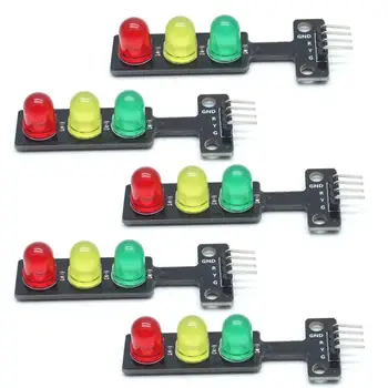

Mini 5V Traffic Light LED Display Module Red Yellow Green 5mm LED RGB -Traffic Light for Traffic Light System Model
