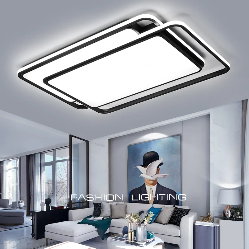

New living room ceiling lamp simple Nordic modern creative bedroom lamp black / white high-end adjustable light ceiling lamp