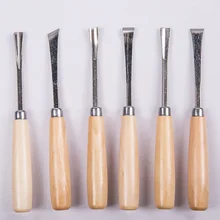 6 шт. долото для резьбы по дереву набор инструментов для деревообработки профессиональная резьба по дереву нож DIY резьба ручной инструмент