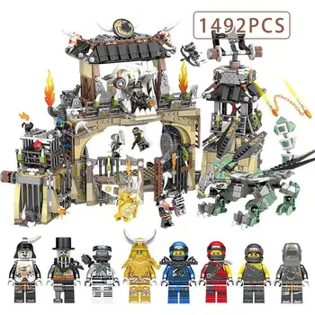 

Catch the dragon tribe base camp 1714pcs 10940 In stock Ninja series 06082 building blocks bricks Toys compatible with 70655