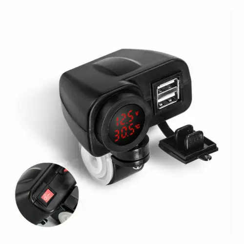 12V мотоцикл USB Зарядное устройство Мощность разъем адаптера телефон gps Водонепроницаемый