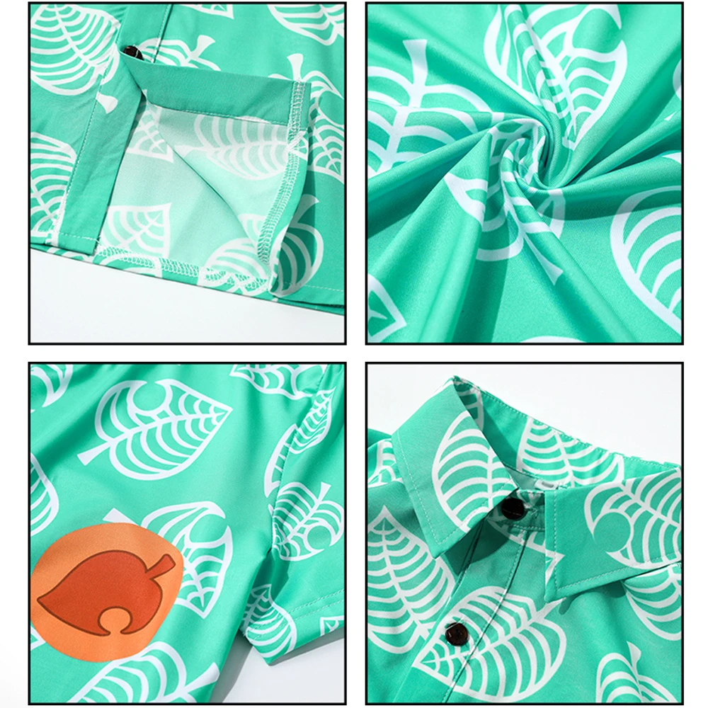 Animal Crossing T Shirt Tom Nook Cosplay Costume Short Sleeves Shirt for Kids Men Women Top Cosplay Costume Buttons Shirt Animal Crossing T Shirt Tom Nook Cosplay Costume Short Sleeves Shirt for Kids Men Women Top Cosplay Costume Buttons Shirt