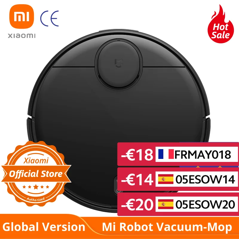 Versión Global Xiaomi styj02ym Mi Robot aspirador fregona Pro & Sweep 3 modos LDS láser navegación 2100Pa cuidado del suelo de madera