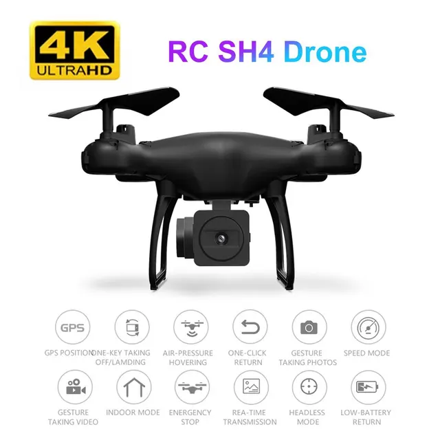$US $71.99 2020 New GPS Drone SH4 Camera HD 4K 1080P 5G Wifi FPV Professional Quadcopter RC Dron Helicopter To