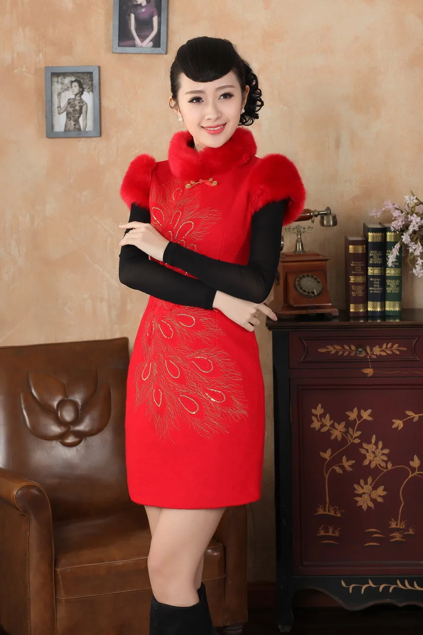 Китайский костюм Cheongsam зимний Cheongsam Y0030-a