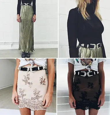 Фирменная Новинка модные женские туфли леди Винтаж Boho высокое качество металла из кожи с двойной пряжкой пояс