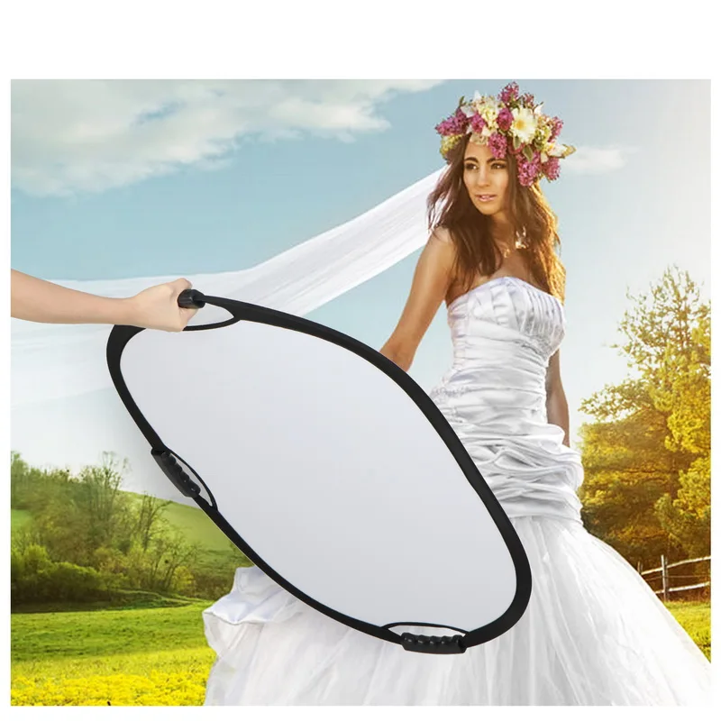  100*150cm 5 in 1 Multi Disc Photography Studio Photo Oval Collapsible Light Reflector handhold port