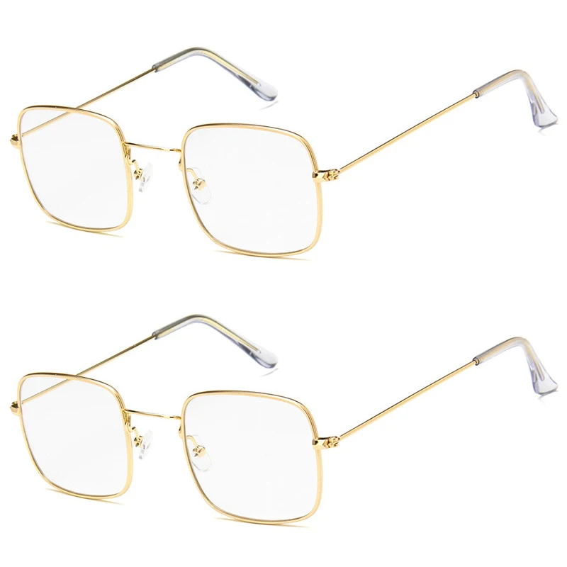 2 шт. ультралегкие квадратные очки для близорукости в металлической оправе |