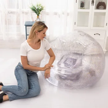 

Bag Air Sofa Waterproof Glitter Inflatable PVC Chair Beach Party Home Office QP2