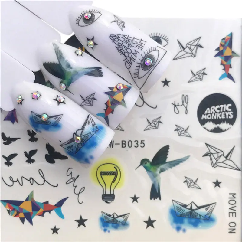 Newest DIY Nail Sticker 10PCS Nail Applique Adhesive Flower Rattan Nail Sticker Lace Design Nail Paste