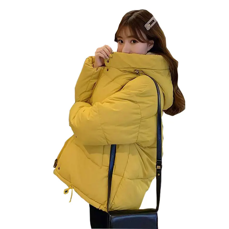 

bf Hooded Winter Down Coat Jacket Student Warm heavy Coat Cotton padded Wadded Parkas Casaco Feminino Abrigos Mujer Invierno