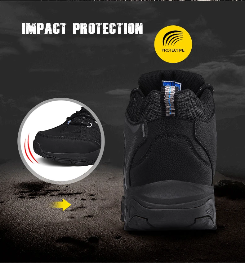 Breathable Men Hiking Boots Outdoor waterproof Hiking boots Anti-skid Leather Climbing Boots Hiking Shoes zapatillas hombre