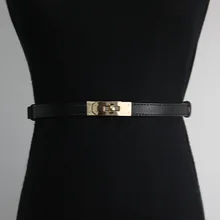 Pu Leather Thin Belts Luxury Design Classic Retro adjustable Belt Beltversatile Decorative Women Jeans Dress Waistband
