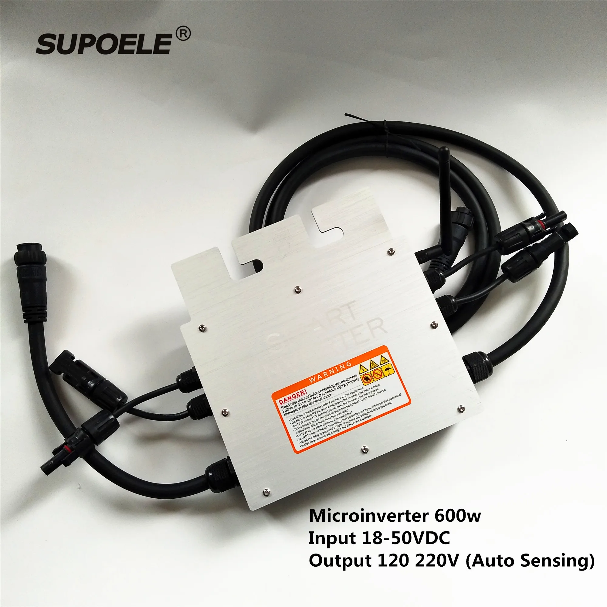 Grid Tie Micro Solar Inverter SG600MD 120V 230V Micro Solar Inverter IP65 Waterproof Grid Inverter 600W