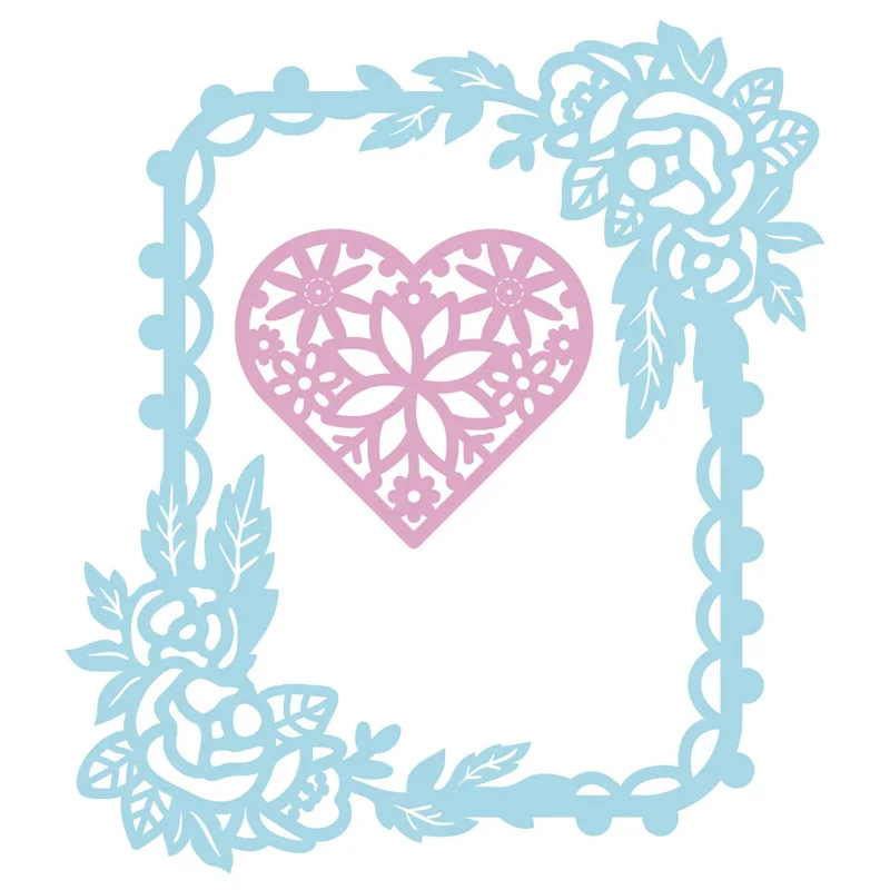 

GJCrafts Flower Frame Dies Heart Metal Cutting Dies New 2019 for Card Making Scrapbooking Dies Embossing Cuts Stencil Craft Dies